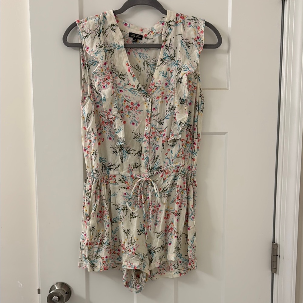 Lily Rose Floral Print Romper